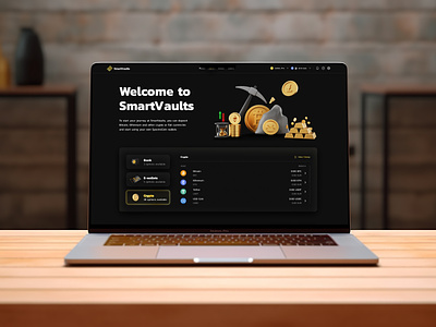 Smart Vaults & Loans Web3 React Admin UI Dashboard Template admin ui crypto cryptocurrency dark dashboard dashboard ui defi finance fintech graphic design hyip illustration investment saas ui ux ui ux design wallet web app web3 website