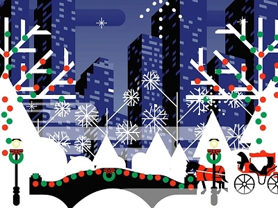 A Central Park Christmas after effects animation branding central park christmas graphic design holidays manhattan motion graphics new york nyc park snow vector winter