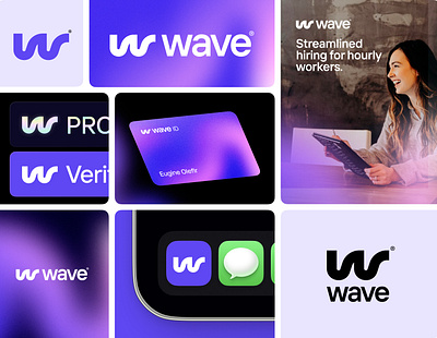 wave® – streamlined hiring for hourly workers. brand branding brands font fonts letter logo logodesign mark w