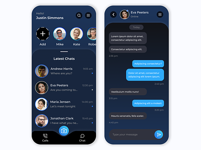 Chat Mobile App andriod app android animation app chat app chat ios chat ui graphic design interface app ios iphone app iphone app design mobile mobile app mobile chat app mobile interface mobile ui motion motion graphics ui