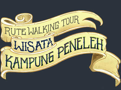 Walking Tour Sign Maps font illustration typography