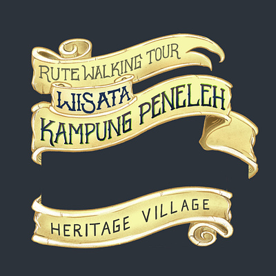 Walking Tour Sign Maps font illustration typography