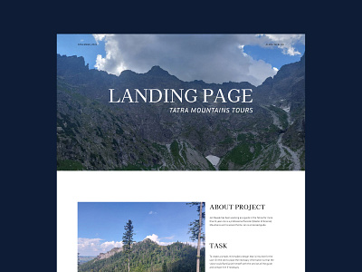 Tatra Mountains Tours. Landing Page design landing page mountains tours travel ui web