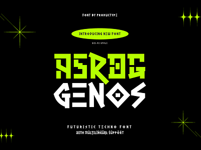 Asrog Genos - Futuristic Tech Font sci fi