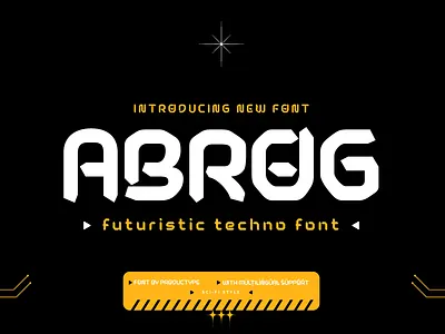 Abrog - Futuristic Tech Font sci fi