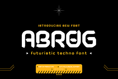 Abrog - Futuristic Tech Font sci fi