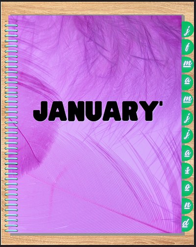 Monthly Planner graphic design planner