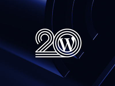 20 Years of WordPress 20years anniversary logo brand identity branding event freedom logo design open source websites wordpress