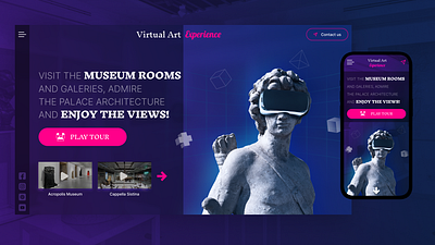 Virtual Art Experience graphic design ui website