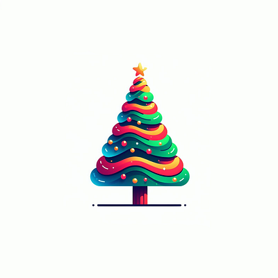 Minimal Christmas Tree Illustration celebration chrismas christmas dat christmas tree december design digitalart gift graphic design illustration logo minimal new year tree vector