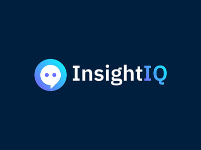 InsightIQ ai bot ai logo bot brand identity branding chatbubble chatlogo creative digital fintech insight iqlogo logomaker modern robot robotlogo tech logo website logo