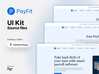 Make PayFit UI your own accounts branding design editable figma finance free hr hr software kit mockup payfit payroll redesign solution website template ui ui kit ui ux website