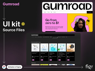 Make Gumroad UI your own amazon branding design ecommerce editable figma free gumroad kit movkup payment redesign shopify template ui ui design ui kit ui ux web design website