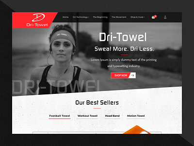 Sports Towel E-commerce Website Homepage branding cart checkout ecommerce ecommerce website ecommerce website shopping app graphic design homepage interface layout online store payment product product page shop sports uiux website website design