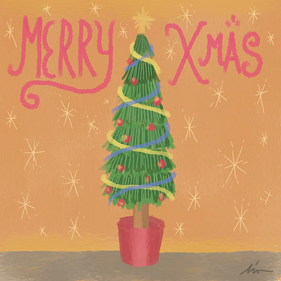 "Merry Christmas" animation art christmas color pencil design draw dream graphic design illustration merry christmas motion graphics water ink