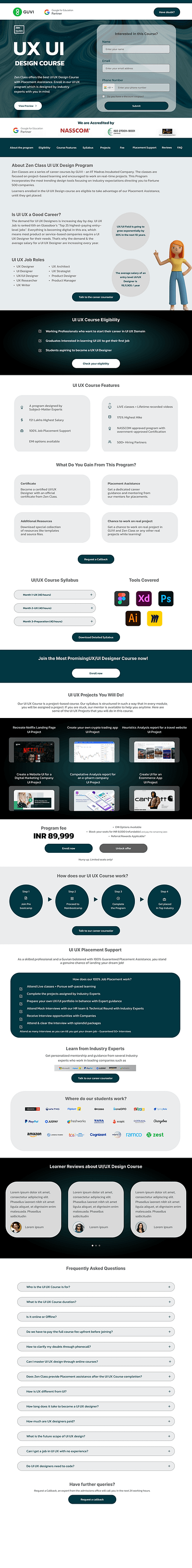 Guvi Website - Complete Redesign animation branding graphic design ui website
