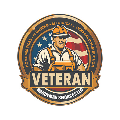 Veteran Handyman Services branding graphic design handyman logo services veteran