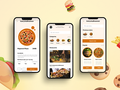 food delivery app UI android design food app food delivery ios mobile app mobile app design ui uiux userinterface ux