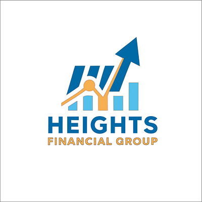 HEIGHTS FINANCIAL branding finances financial graphic design group logo