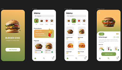 Burger King Web Design branding burger figma food pizza ui ux webdesign