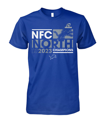 Men's Detroit Lions 2023 NFC North Division Champions Conquer T- detroit lions lions nfc north champs t shirt nfc north champions 2023 nfc north champions sweatshirt