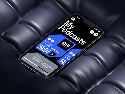 My Podcast | Mobile App 3d apple branding cg cinema4d iphone podcast product rozov ui visualisation wnbl