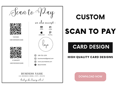 Custom Scan-to-Pay Card Design 02 aesthetic brand branding business canva canva templates card design download now minimal pay payment design professional scan scan cards scan to pay scanner design template ui ux