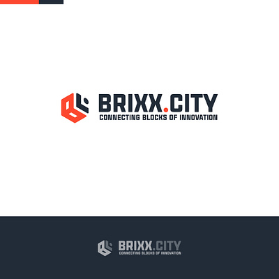 Brix.city logo connecting blocks o innovation branding construction logo logo logo design manufacturers sales terminal blocks