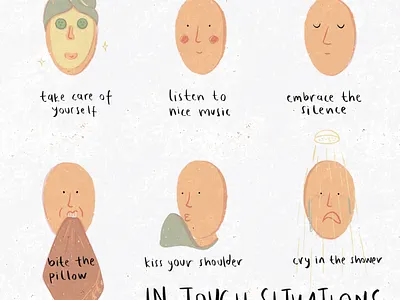 Embrace Yourself character design cute digital art digital drawing drawing illustration inspiration inspire meditative mindful mindfulness procreate unhappiness