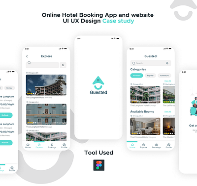 Hotel booking app and website UI UX Design app design daily ui daily ui challenge design landing page ui design