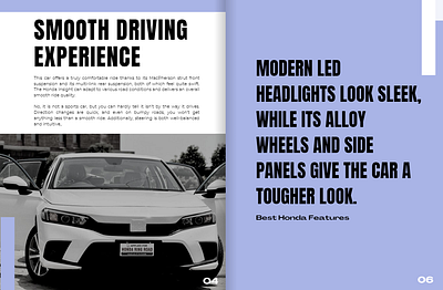 Honda Magazine branding graphic design layout print