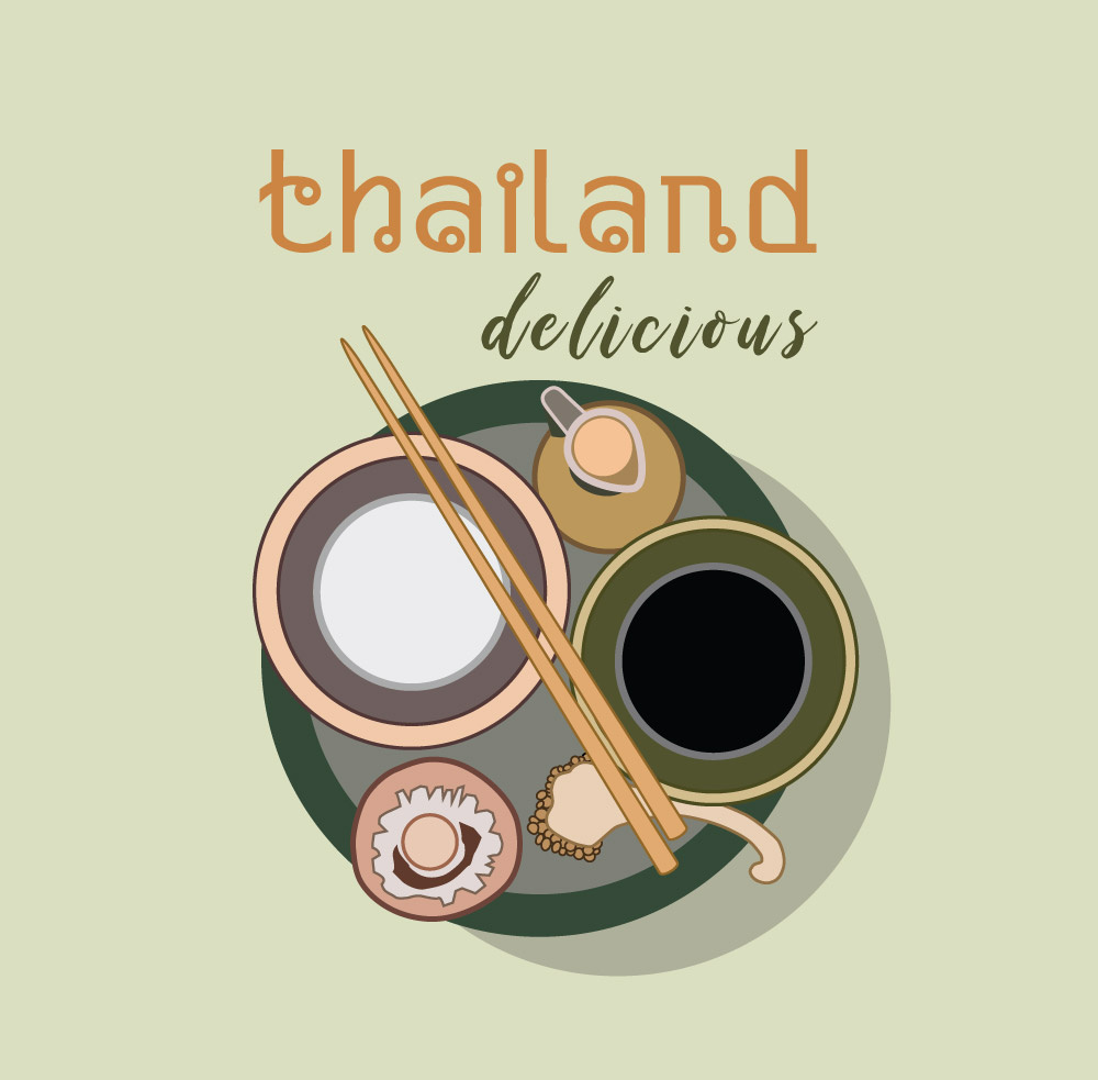 Delicious | Graphics adobe illustrator cuisine food food design graphic design graphics illustration illustrator thai thailand travel vector