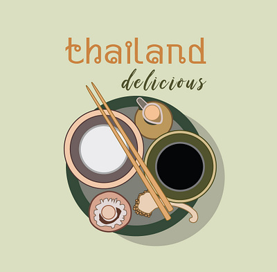 Thailand Delicious adobe illustrator cuisine food food design graphic design graphics illustration illustrator thai thailand travel vector