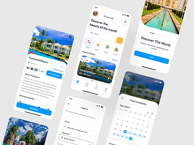 Travel App UI app ui destination travel explore places mobile ui tavel app travel booking travel ui ui ui design visual design