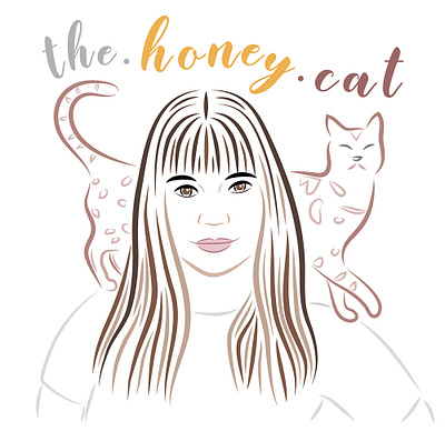 The.Honey.Cat adobe illustrator avatar design branding cat cat lover graphic design graphics illustration illustrator pet pet lover vector