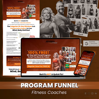 Landing Page Campaign - Fitness Coach css elementor graphic design html5 strategy ui website design wordpress wordpress developer