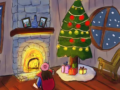 Merry Christmas animation illustration instagram photoshop portrait storybook