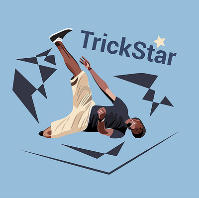 TrickStar Artist adobe illustrator graphic design graphics illustration illustrator movement poster design sport sports vector