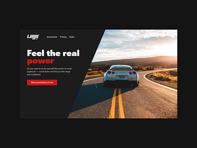 Hero screen — Daily UI #3 branding business car dailyui design graphic design hero hero sc illustration logo product redesign supercar ui ux