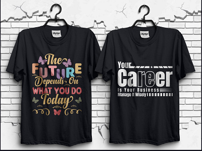 Motivational Typography T-Shirt Design career design motivation motivational t shirt tshirt typography vector