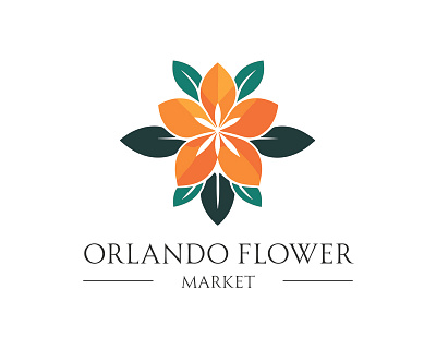 Orlando Flower Market branding flower graphic design logo market orlando