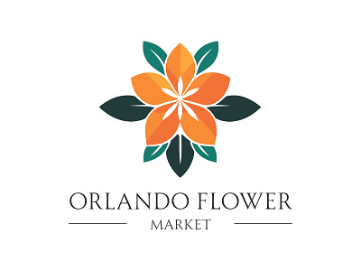 Orlando Flower Market branding flower graphic design logo market orlando