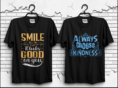 Happiness Motivation Typography T-Shirt Design design happy kindness motivation motivational smile t shirt tshirt typography vector