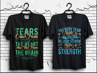Sadness Motivational Typography T-Shirt Design design motivation motivational sad sadness t shirt tear tshirt vector