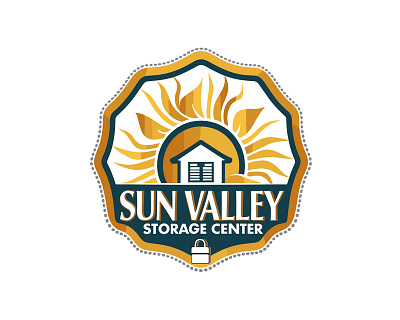 SUN VALLEY STORAGE branding center graphic design lock logo storage sun valley