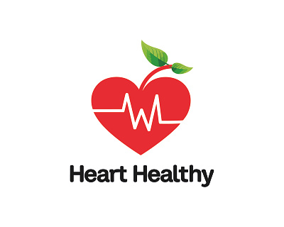 HEART HEALTHY branding graphic design healthy heart logo
