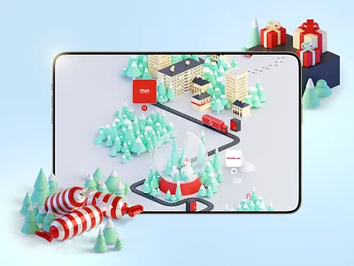 Nova Post Advent Calendar 3D Art 3d advent calendar blender branding christmas christmas design delivery design graphic design illustration interface marketing mobile postal ui user experience user interface ux visual identity winter holidays