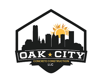 OAK CITY CONCRETE branding city concrete construction graphic design logo oak