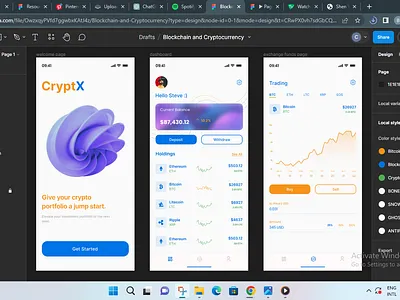 Blockchain and Cryptocurrency UI Mobile design ui ui design ui designer