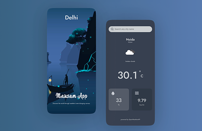 Weather Broadcasting App Minimal UI app ui blue app ui blue ui designs minimal app ui minimal design ui ui ux